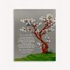 16x20 Custom Canvas Gift for Baby, Sympathy Gift, Baby Loss Gift, Condolences Gift, Family Tree, Flowers, 2 Birds, Nest, Personalized Gift, Sorrow Gift, 1845 view 2