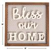 Fun Express Bless Our Home Wooden Hanging Sign - Decorative Wall Art for Kitchen, Farmhouse, Wedding Gifts, Home Decor - 1 Piece view 2