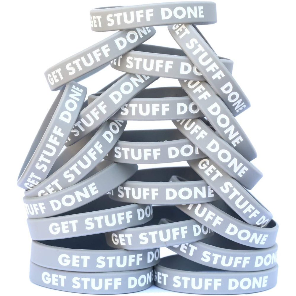 SayitBands Twenty (20) Get Stuff DOne (1) Wristband Bracelets
