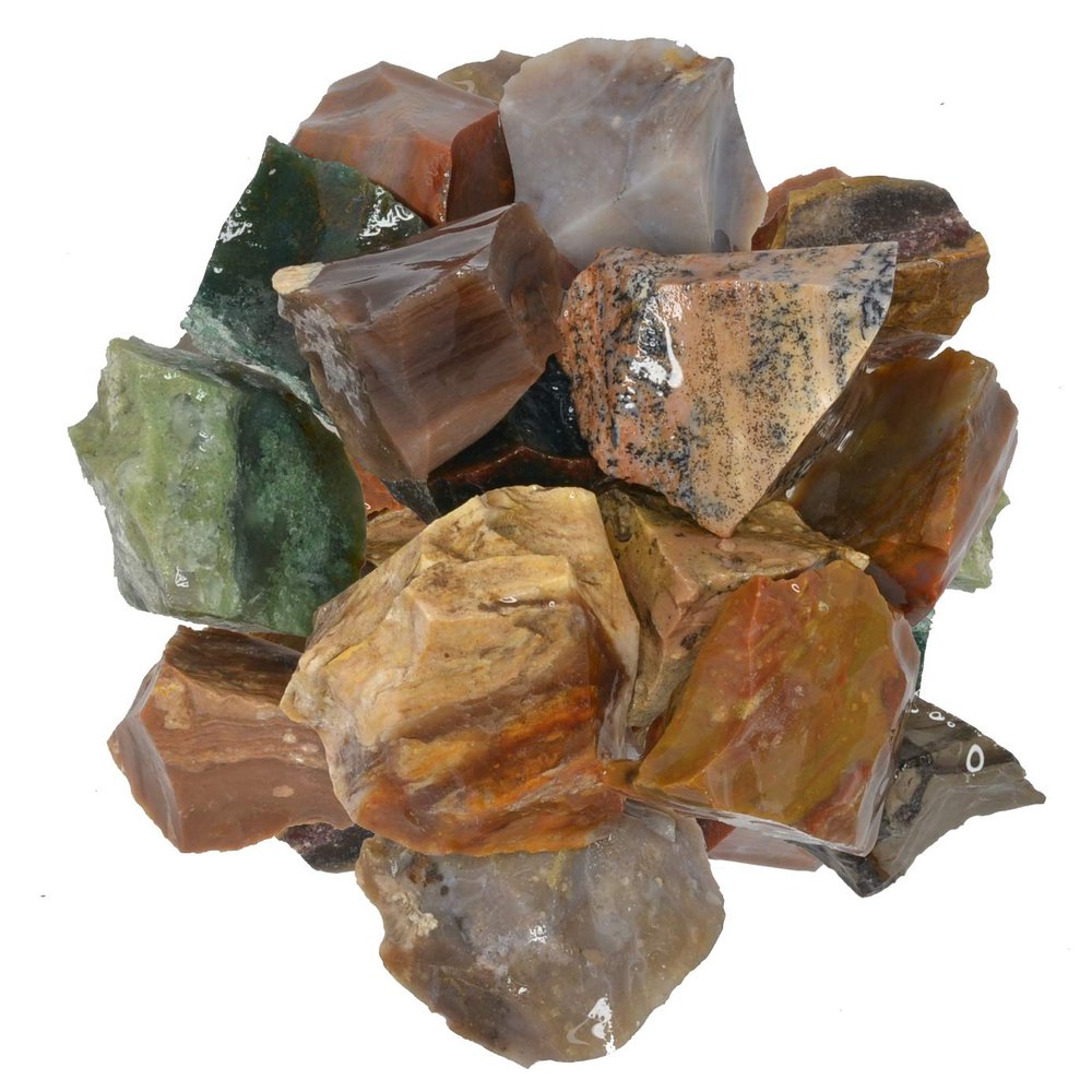 Hypnotic Gems: 18 lbs of Rough Assorted Fancy Jasper Stones from India - Natural Rock Crystals for Tumbling, Wire Wrapping, Jewelry Making, Home Dcor, Energy Crystal Healing, Reiki and More!