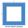 CountryArtHouse Bay Blue Acid Free 12x12 Picture Frame Mats with White Core Bevel Cut for 8x8 Pictures - Fits 12x12 Frame - One Mat - With Bag & Backing view 2