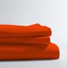 Cotton Bedsheets Set - Comfortable Fabric 400 Thread Count 100% Cotton 4-Piece Sheet Set 15 Inch Deep Pocket Solid (Cal-King, Orange) view 2