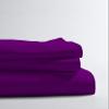 Taj Linens Cotton Bedsheets Set - Comfortable Fabric 400 Thread Count 100% Cotton 4-Piece Sheet Set 15 Inch Deep Pocket Solid (Cal-Queen, Purple) view 2
