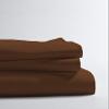 Taj Linens Cotton Bedsheets Set - Comfortable Fabric 400 Thread Count 100% Cotton 4-Piece Sheet Set 15 Inch Deep Pocket Solid (Twin XL, Chocolate) view 2