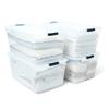 Rubbermaid Cleverstore 95 Qt Clear Storage Bins with Lids, 4-Pack, Stackable, BPA-Free, Made in USA view 1