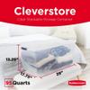 Rubbermaid Cleverstore 95 Qt Clear Storage Bins with Lids, 4-Pack, Stackable, BPA-Free, Made in USA view 2