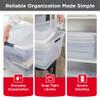 Rubbermaid Cleverstore 95 Qt Clear Storage Bins with Lids, 4-Pack, Stackable, BPA-Free, Made in USA view 3