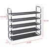 5 Tiers Shoe Rack Space Saving Shoe Storage Organizer Shoe Tower Cabinet Stackable Shelves 39.75 L x 11.13 W x 38.5 H InchesHolds 20-25 Pairs (Black) view 2