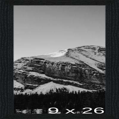 Frame It Easy 9 x 26 Black Grain Wood Frame (Derby)