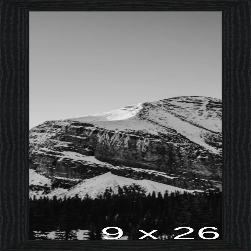 Frame It Easy 9 x 26 Black Grain Wood Frame (Derby)