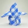 BalsaCircle 50 pcs 15x15-Inch Blue on White Gingham Checkered Polyester Luncheon Napkins - for Wedding Party Restaurant Dinner view 1