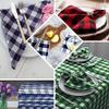 BalsaCircle 50 pcs 15x15-Inch Blue on White Gingham Checkered Polyester Luncheon Napkins - for Wedding Party Restaurant Dinner view 3