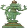 Harihara, an Example of Eclectic Indian Iconography - Brass Statue - Color Antique Green Gold Color view 3