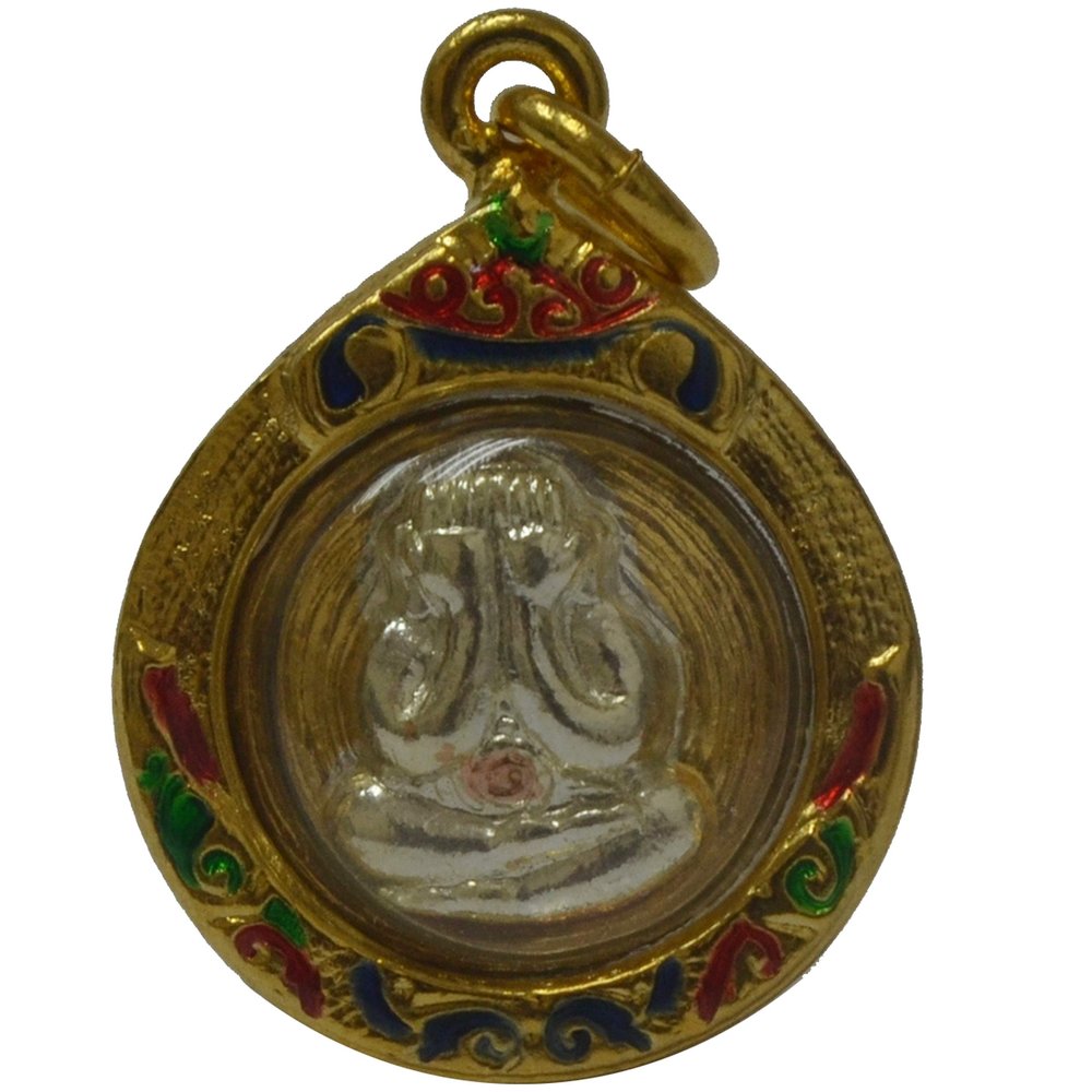 Thai Jewelry Amulets Phra Pidta Closed Eyes Amulets Loung Puu Naak Wat Huay Jarakheah Temple