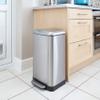 BLACK+DECKER BXBN0001GB 30L Pedal Bin with Soft Close Lid, Stainless Steel, 61.5cm x 35cm x 34cm, Cool Grey view 3