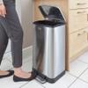 BLACK+DECKER BXBN0001GB 30L Pedal Bin with Soft Close Lid, Stainless Steel, 61.5cm x 35cm x 34cm, Cool Grey view 4