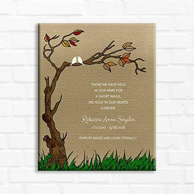 16x20 Custom Canvas Baby Loss Gift, Sympathy Baby Gift, Miscarriage Gift, Sudden Infant Death, Condolence Gift, Loss of Baby Gift #1816