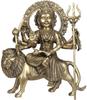Exotic India Mother Goddess Durga - Brass Statue - Color Natural Brass Color view 1