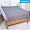 AckBrands 60" x 80" - 15 Lb Weighted Blanket - Slate Gray - Premium Cotton with Glass Beads - Double Stitched Edges - Veteran Owned view 2