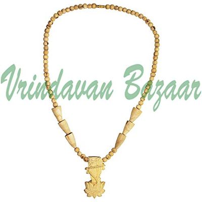 VRINDAVANBAZAAR.COM Krishna Lotus feet with Flute tulsi Kanthi