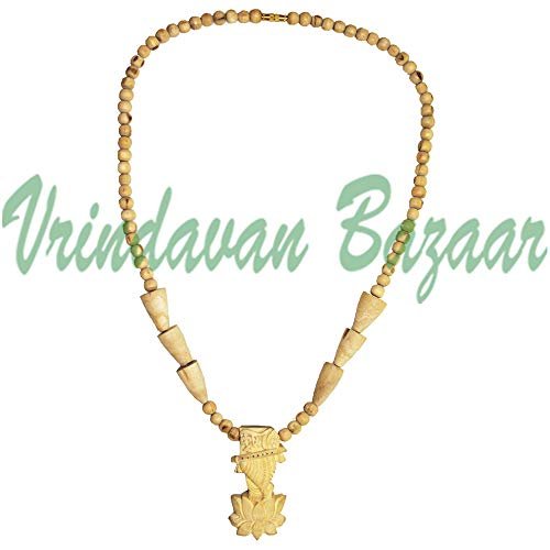 VRINDAVANBAZAAR.COM Krishna Lotus feet with Flute tulsi Kanthi