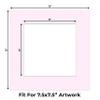 CountryArtHouse Soft Pink Acid Free 12x12 Picture Frame Mats with White Core Bevel Cut for 8x8 Pictures - Fits 12x12 Frame - One Mat - With Bag & Backing view 2