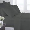 Taj Linens Cotton Bedsheets Set - Comfortable Fabric 400 Thread Count 100% Cotton 4-Piece Sheet Set 15 Inch Deep Pocket Solid (Cal-Queen, Dark Grey) view 1