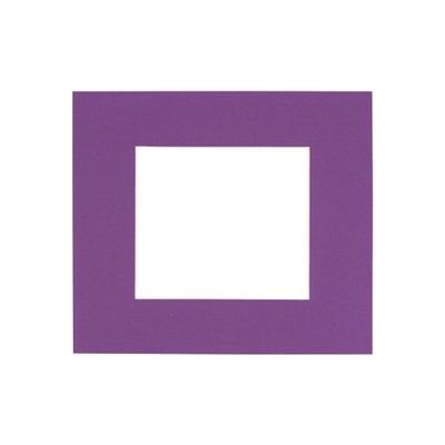 CountryArtHouse Dark Purple Acid Free 12x12 Picture Frame Mats with White Core Bevel Cut for 8x8 Pictures - Fits 12x12 Frame - One Mat - With Bag & Backing