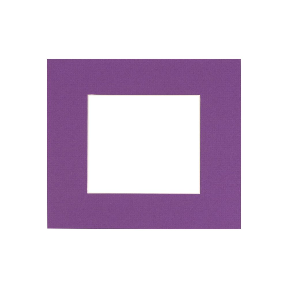 CountryArtHouse Dark Purple Acid Free 12x12 Picture Frame Mats with White Core Bevel Cut for 8x8 Pictures - Fits 12x12 Frame - One Mat - With Bag & Backing