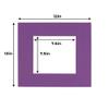 CountryArtHouse Dark Purple Acid Free 12x12 Picture Frame Mats with White Core Bevel Cut for 8x8 Pictures - Fits 12x12 Frame - One Mat - With Bag & Backing view 3