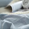 F.Y.Dreams 100% Washed Cotton Duvet Cover for Weighted Blanket 60x80 inches with 16 Ties, Zipper on Long Side/Light Blue/Just Duvet Cover view 4
