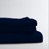 Taj Linens Cotton Bedsheets Set - Comfortable Fabric 400 Thread Count 100% Cotton 4-Piece Sheet Set 15 Inch Deep Pocket Solid (Cal-Queen, Navy Blue) view 2