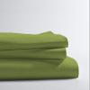 Cotton Bedsheets Set - Comfortable Fabric 400 Thread Count 100% Cotton 4-Piece Sheet Set 15 Inch Deep Pocket Solid (Cal-King, Olive) view 2