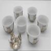 2192 Silver coffee set of 6 coffee cups with cup holder/Turkish, Arabic coffee or espresso. view 1