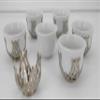 2192 Silver coffee set of 6 coffee cups with cup holder/Turkish, Arabic coffee or espresso. view 2