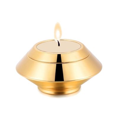 Cremation Urns for Ashes Stainless Steel Candle Holder Keepsake Urns for Ashes for loved one free engraved (Gold)
