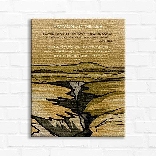 16x20 Custom Canvas Personalized Gift for Leader, Mentor Thank You Gift, Gift from Mentee, Boss Gift, Warren Bennis Quote, Cracked Land, Separation Gift, 1847