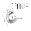 YUEWO U Stainless Steel Closet Pole Sockets- Closet Rod End Supports, Flange Set Rod Holder With Screws For Closet Curtain (U Shaped) view 2