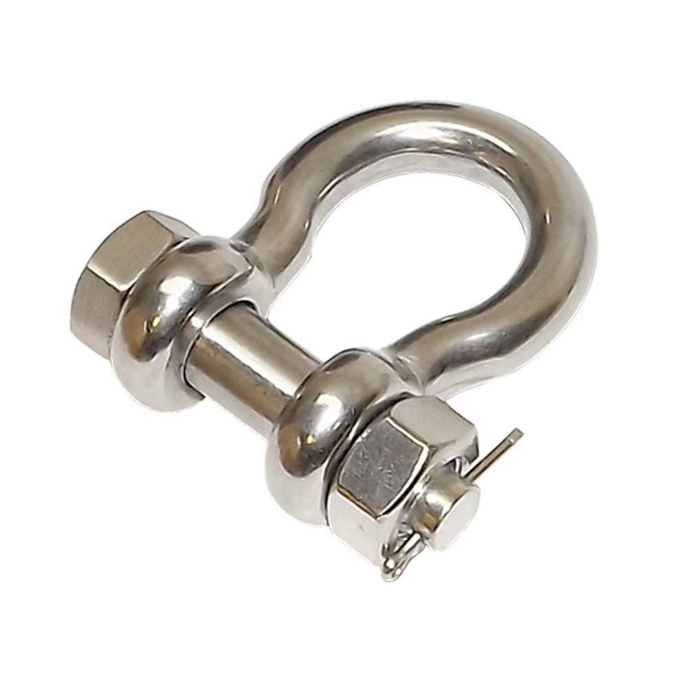 Prolinemax D Ring Bow Rigging Bolt Pin Anchor Shackle Marine Stainless Steel 316 1/2 Inch