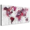 artgeist Canvas Wall Art Print World Map 40x16 in - 5pcs Home Decor Framed Stretched Picture Photo Painting Artwork Image k-B-0061-b-m view 1