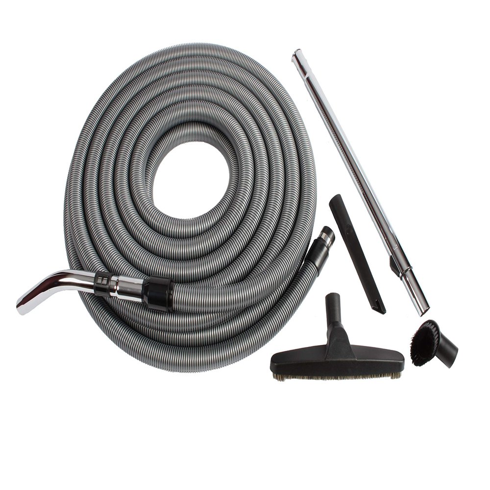 Cen-Tec Systems 94346 50 Ft. Vacuum Hose with Accessory Set Silver