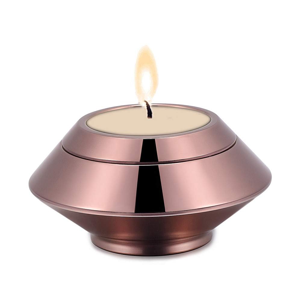 Cremation Urns for Ashes Stainless Steel Candle Holder Keepsake Urns for Ashes for loved one free engraved (Gun)