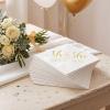 Crisky Napkins Mr and Mrs Gold Cocktail Beverage Dessert for Wedding Shower Engagement Party Decorations, Cake Table Decor Supplies. 100 Pcs, 3-Ply view 4