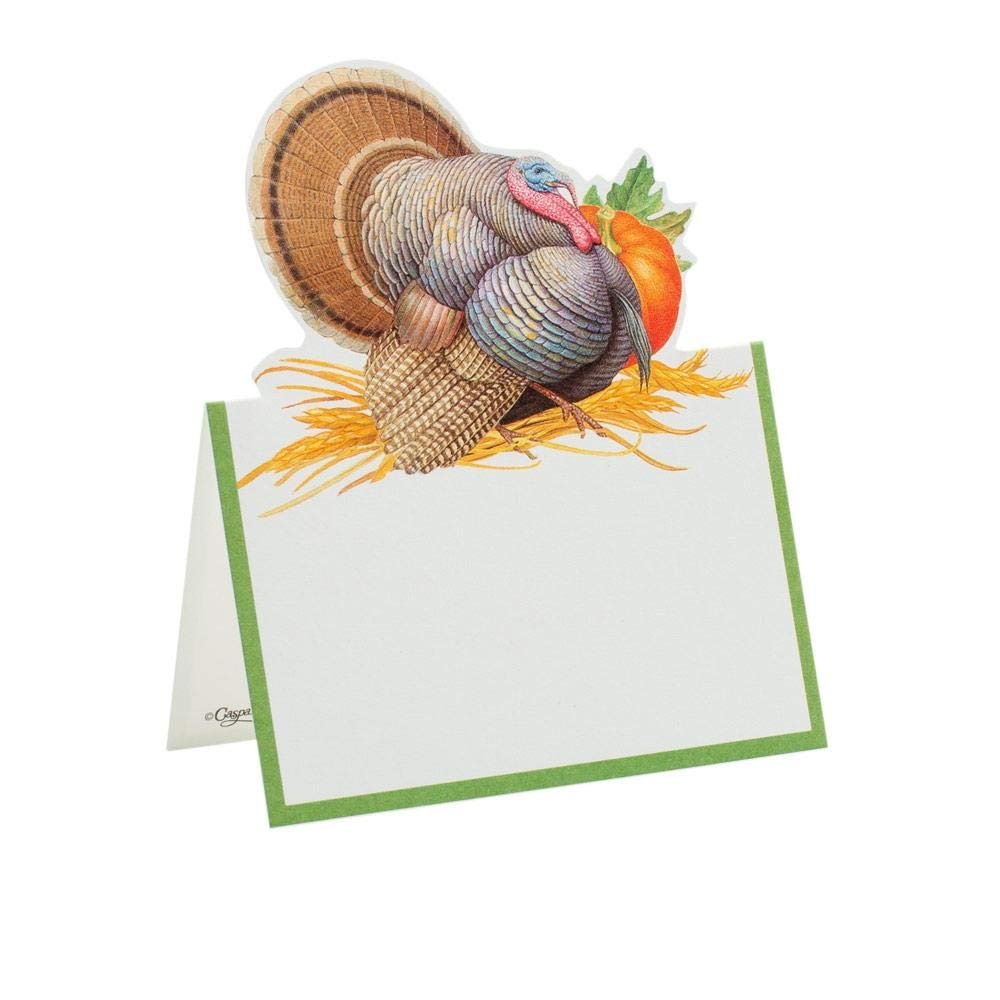 Caspari Thanksgiving Harvest Die-Cut Place Cards, 24 Included