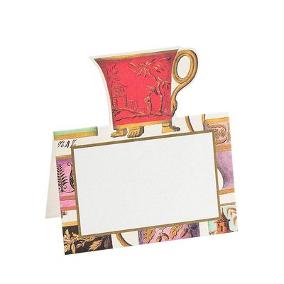 Caspari Salon de Th Die-Cut Place Cards, 24 Included
