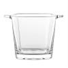 Glass - Ice Bucket - 5.7" H - by Barski - European Quality Glass - Square Shaped - with Two Handles - Made in Europe view 1