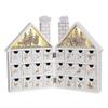 PIONEER-EFFORT Wooden Christmas Advent Calendar House with 24 Drawers and Led Lights Countdown Calendars for Christmas Decoration 2023, Candy Box (White Forest) view 1