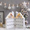 PIONEER-EFFORT Wooden Christmas Advent Calendar House with 24 Drawers and Led Lights Countdown Calendars for Christmas Decoration 2023, Candy Box (White Forest) view 2