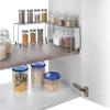 Metaltex Set of 2 Spice Shelves, Iron Wire, Metallized Grey, 29x14x7 view 4