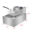 Deep Fryer 6.3QT/6L Fryer MAX 2500W Deep Fat Fryer with Temperature Control,Cooker with Lid Cover,Cool Touch Fry Basket with plastic handle for Fried Food,Electric Deep Fryer Easy to Clean,Oil Filter view 4